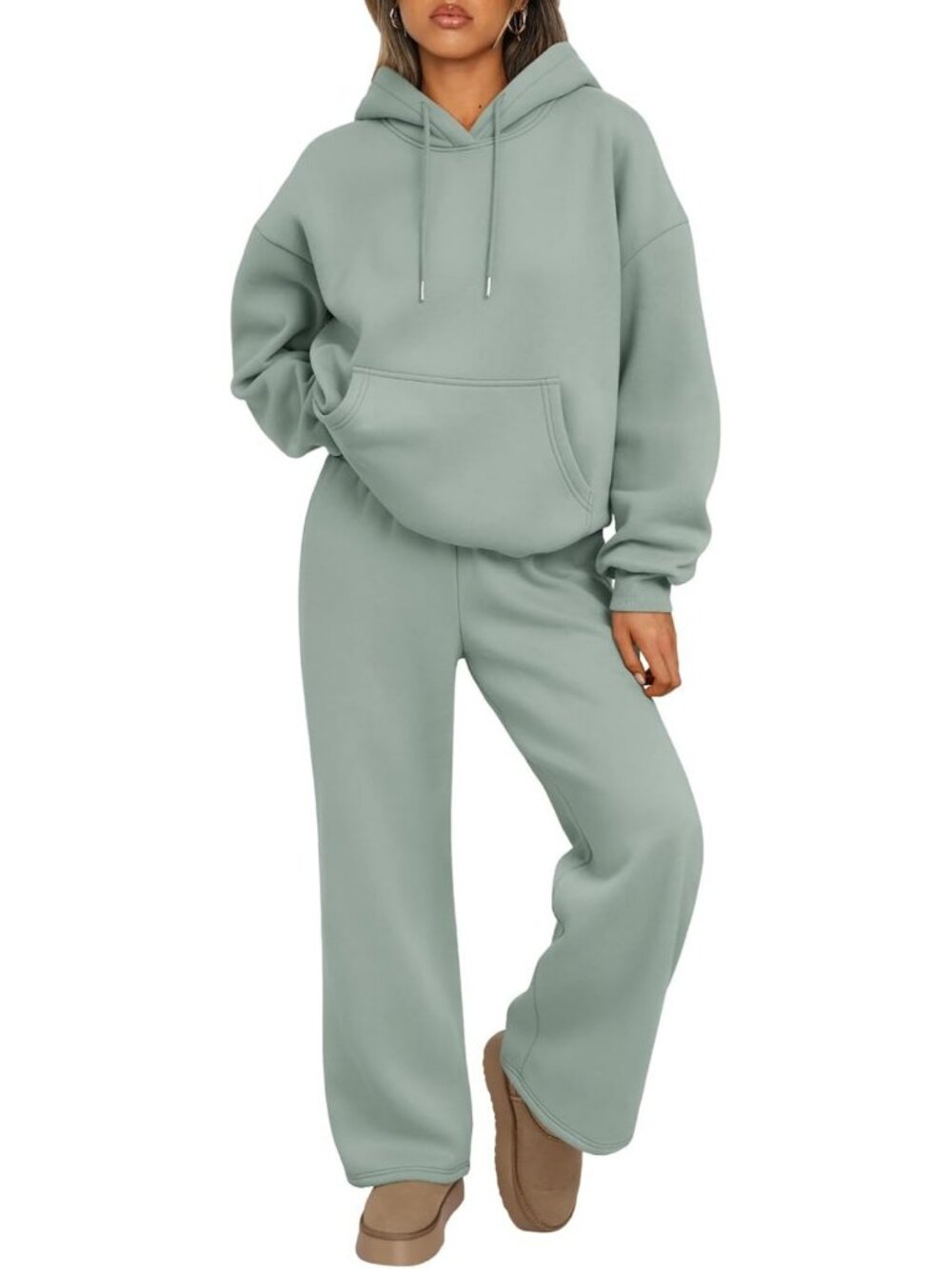 Chic Women's 2-Piece Lounge Set | Cozy Matching Sweat Suit for Casual Wear